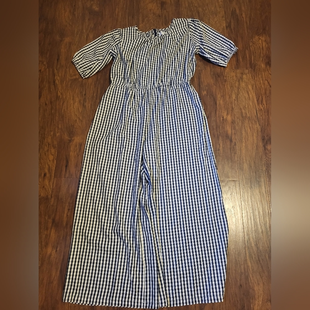 Things Between blue and White Gingham Jumpsuit
